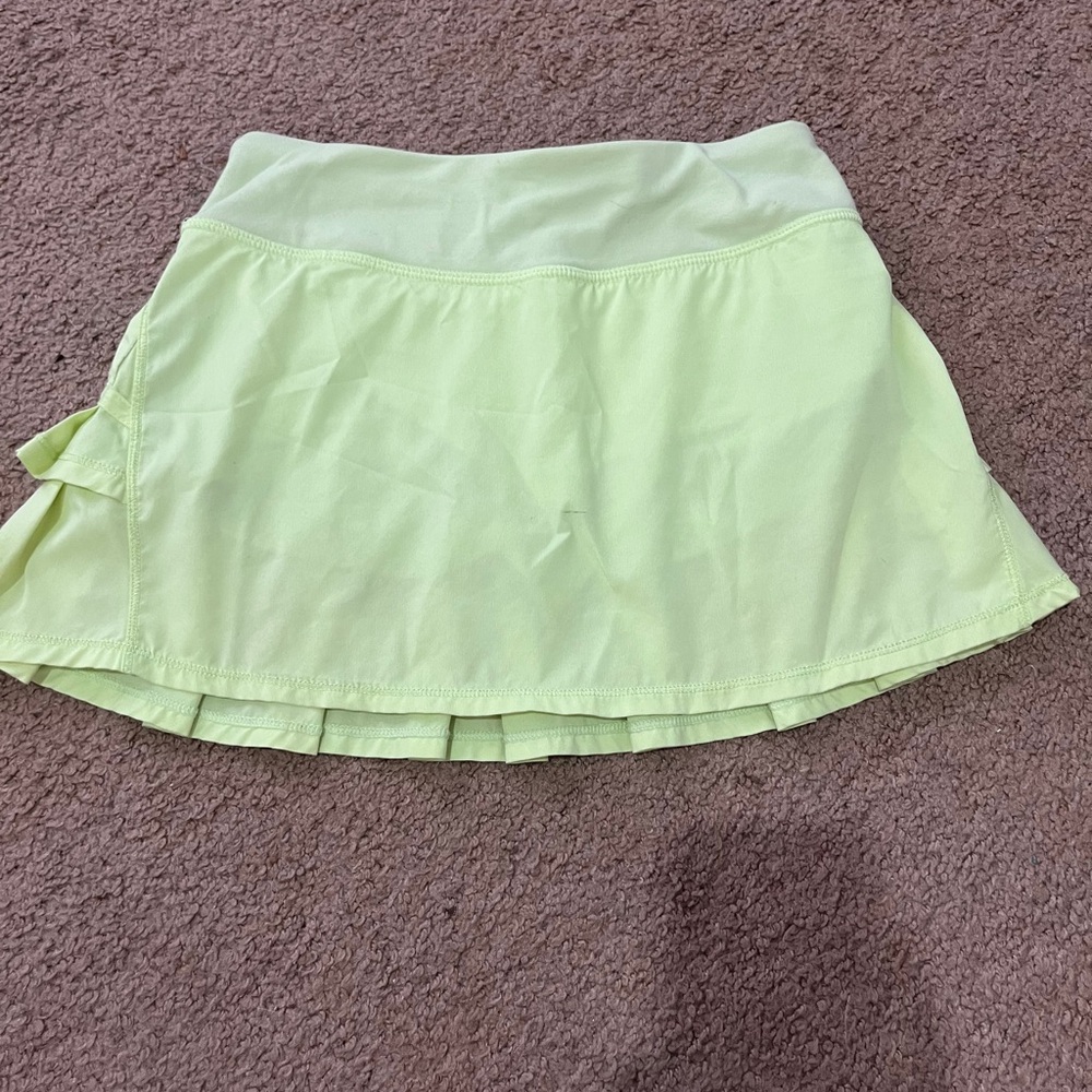 Lululemon kids Ivivva skirt size 10 could fit 000/00 green/yellow #lululemon